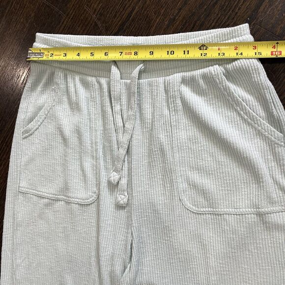 Gymshark Sweatpants Women’s Medium Mint Green Ribbed Drawstring Athletic Yoga - Picture 6 of 8